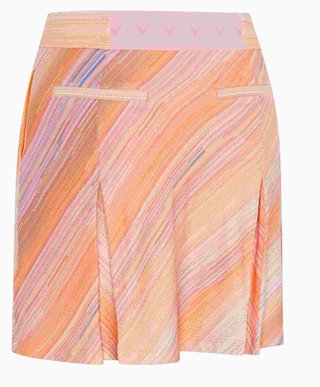 Callaway Striped Pleated 17" damgolfkjol, papaya