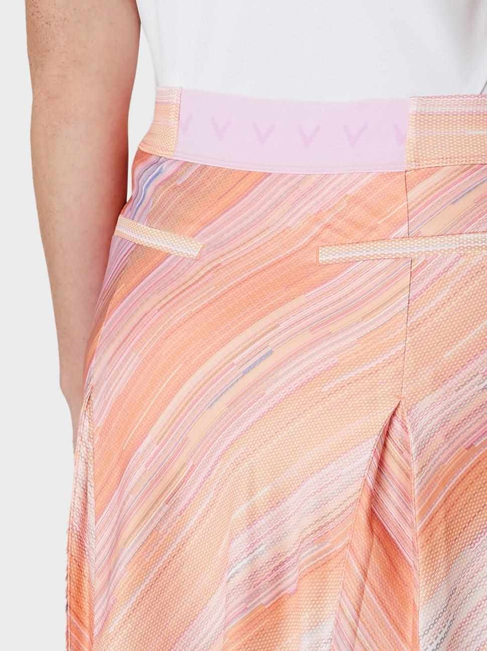 Callaway Striped Pleated 17" damgolfkjol, papaya
