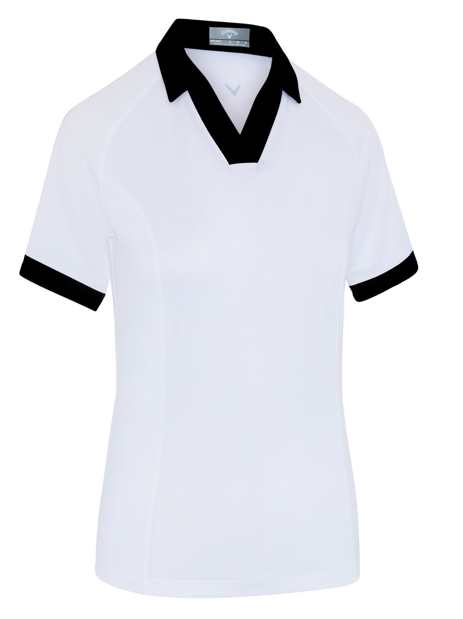Callaway V-Placket Colorblock dampolo, brilliant white/caviar