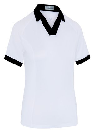 Callaway V-Placket Colorblock dampolo, brilliant white/caviar