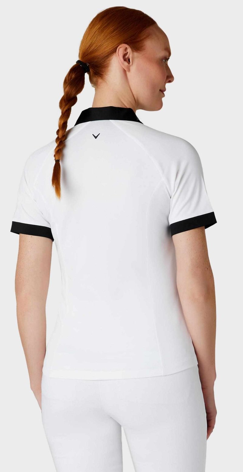 Callaway V-Placket Colorblock dampolo, brilliant white/caviar