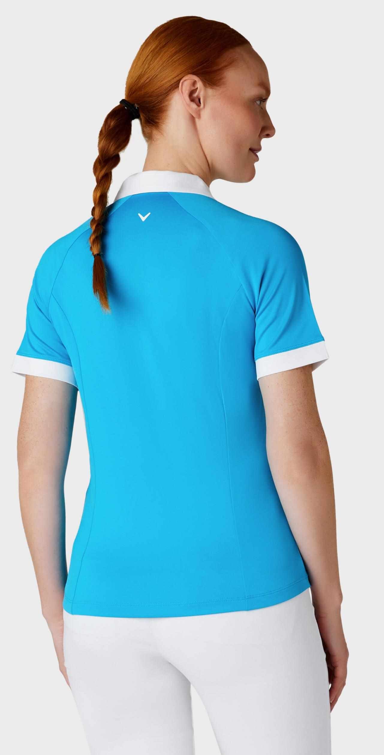 Callaway V-Placket Colorblock dam polo, vivid blue