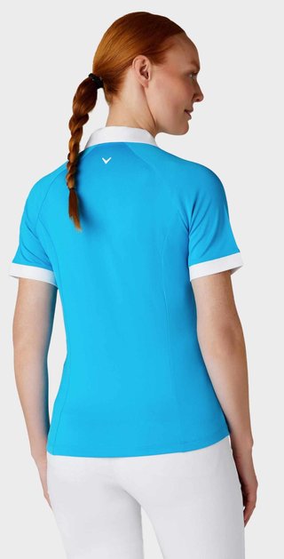 Callaway V-Placket Colorblock dam polo, vivid blue