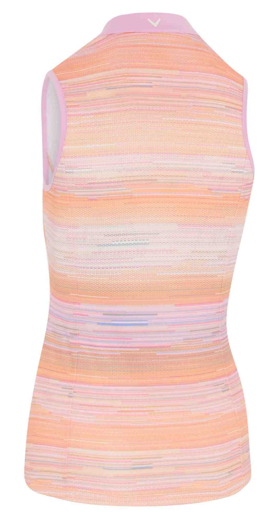 Callaway Striped Sleeveless dampolo, papaya