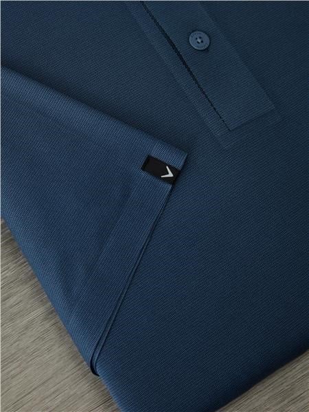 Callaway Premium Jacquard herr polo, peacoat
