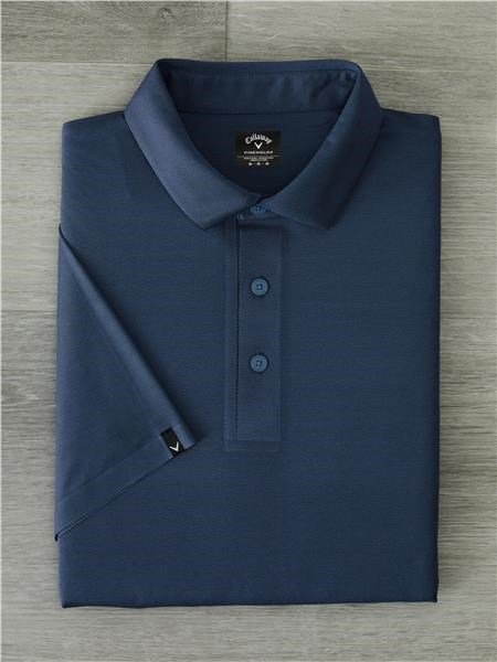 Callaway Premium Jacquard herr polo, peacoat