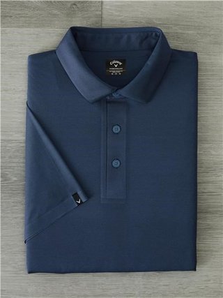Callaway Premium Jacquard herr polo, peacoat