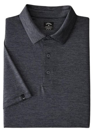 Callaway Premium Fine Line herr polo, ebony heather