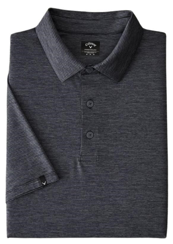 Callaway Premium Fine Line herr polo, ebony heather