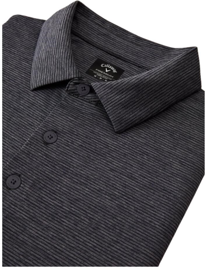 Callaway Premium Fine Line herr polo, ebony heather
