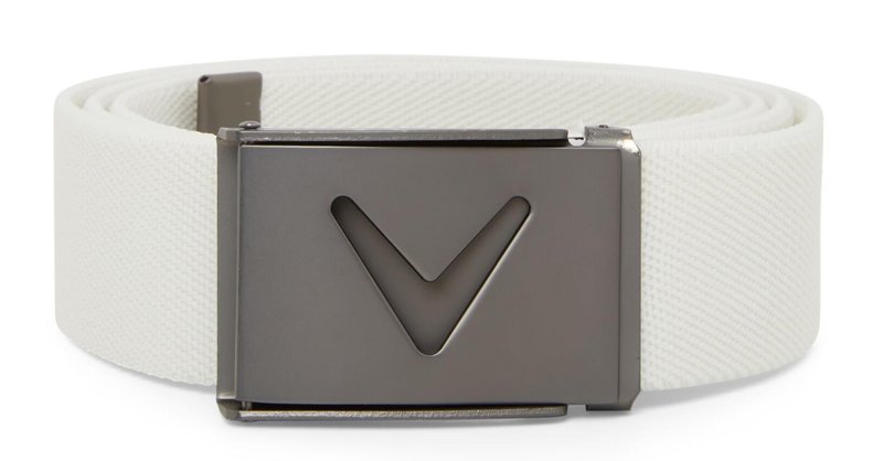 Callaway V-Logo Web herrbälte, bright white
