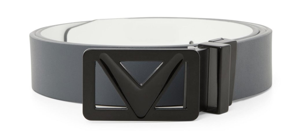 Callaway Reversible herrbälte, grå/vit