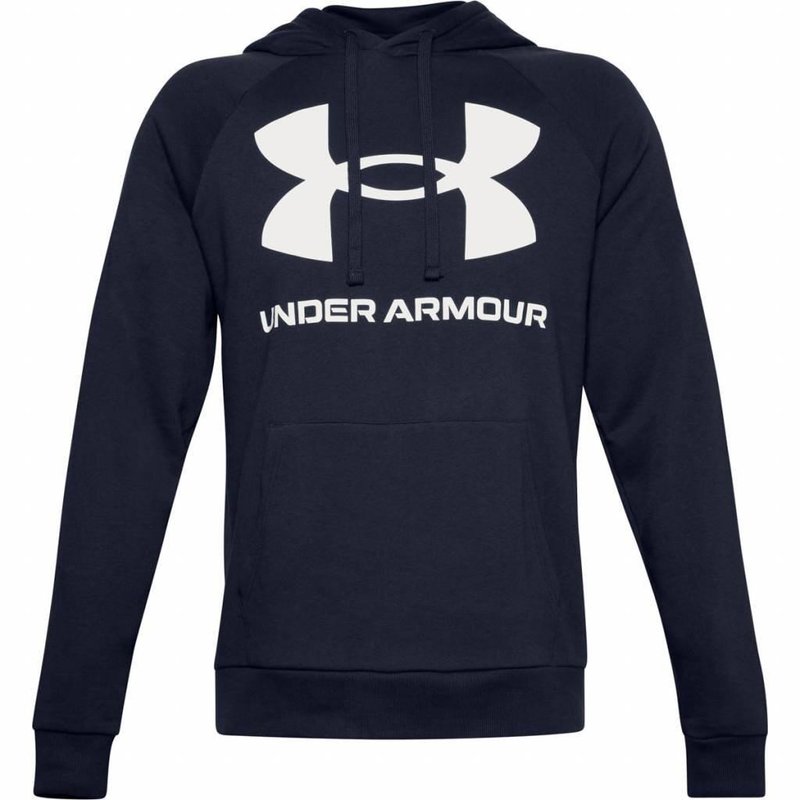 Under Armour Rival Fleece Big Logo herr hoodie, midnight navy