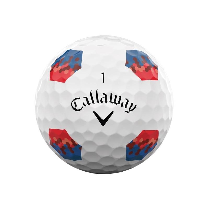 Callaway Chrome Tour TruTrack golfbollar, blå/röd