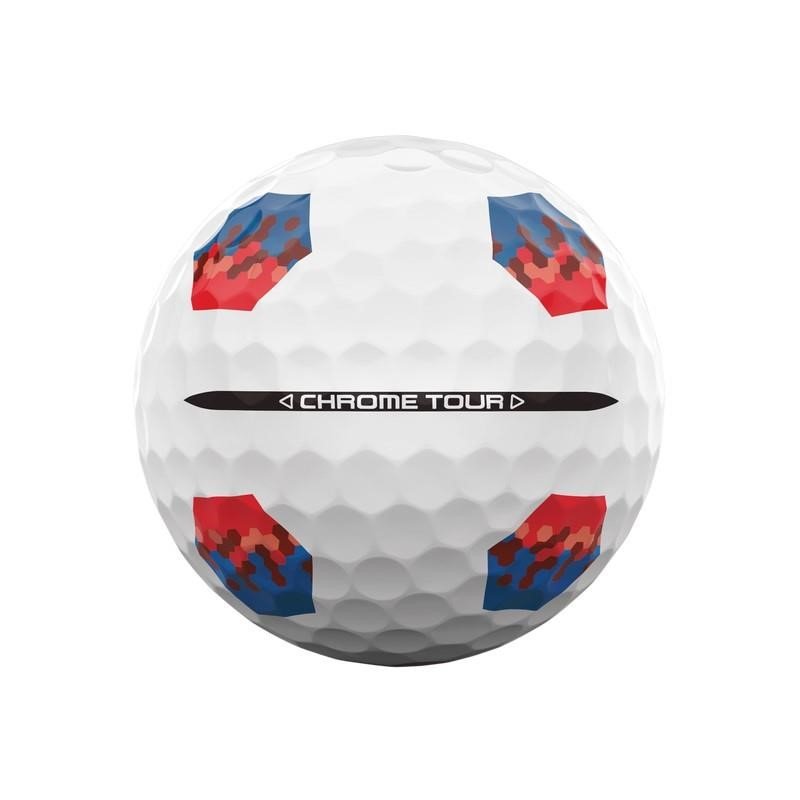 Callaway Chrome Tour TruTrack golfbollar, blå/röd