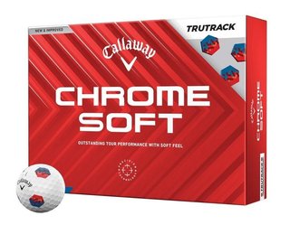 Callaway Chrome Soft TruTrack golfbollar, blå/röd