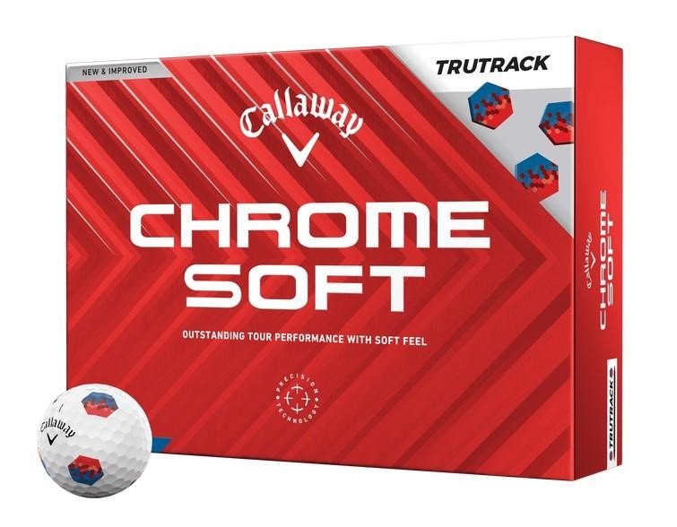 Callaway Chrome Soft TruTrack golfbollar, blå/röd