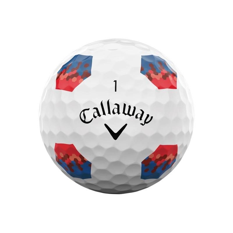 Callaway Chrome Soft TruTrack golfbollar, blå/röd