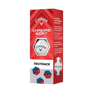 Callaway Chrome Soft TruTrack golfbollar, blå/röd