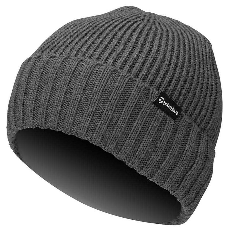 TaylorMade Ribbed Knit herr mössa, charcoal heather