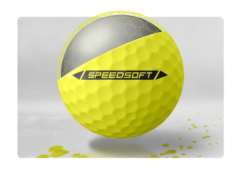 TaylorMade SpeedSoft golfbollar, gula