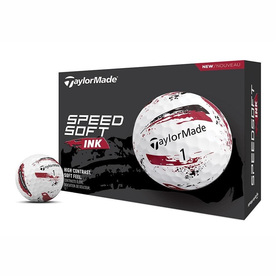 TaylorMade SpeedSoft Ink golfbollar (12 bollar), röda