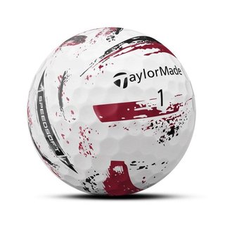 TaylorMade SpeedSoft Ink golfbollar (12 bollar), röda