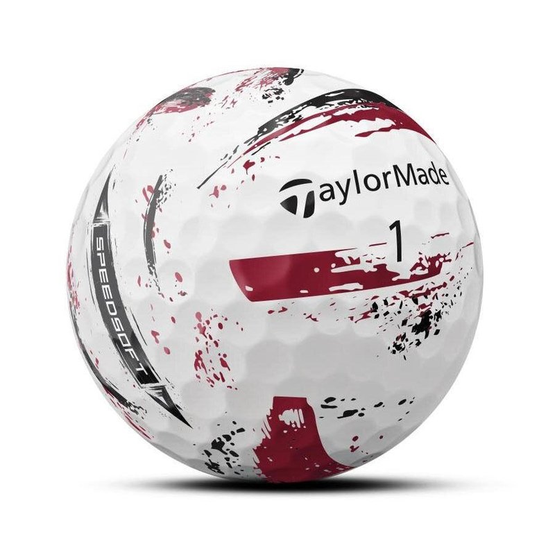 TaylorMade SpeedSoft Ink golfbollar (12 bollar), röda