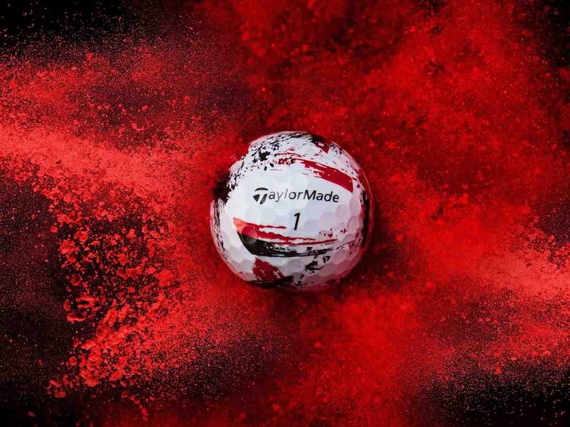 TaylorMade SpeedSoft Ink golfbollar (12 bollar), röda