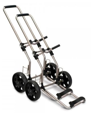 Bag Boy Rental Dual Tube manuell vagn, silver aluminium