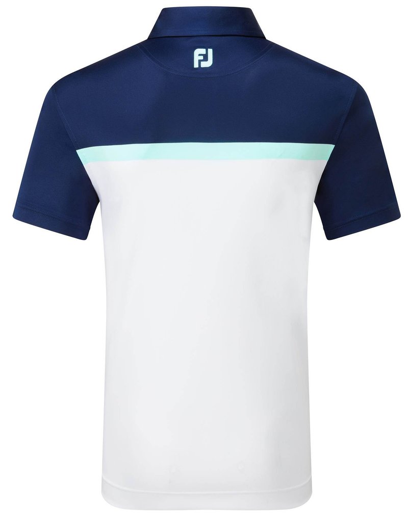 FootJoy Colour Block Lisle herr polo, vit