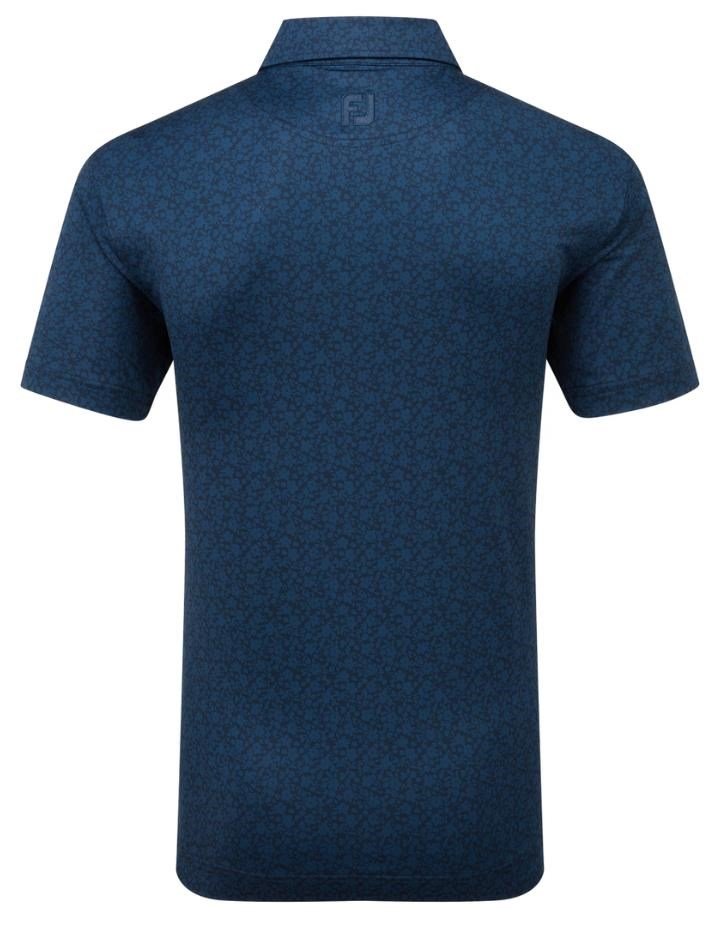 FootJoy Painted Floral Lisle herr polo, navy