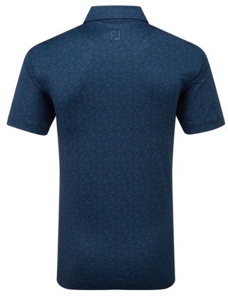FootJoy Painted Floral Lisle herr polo, navy
