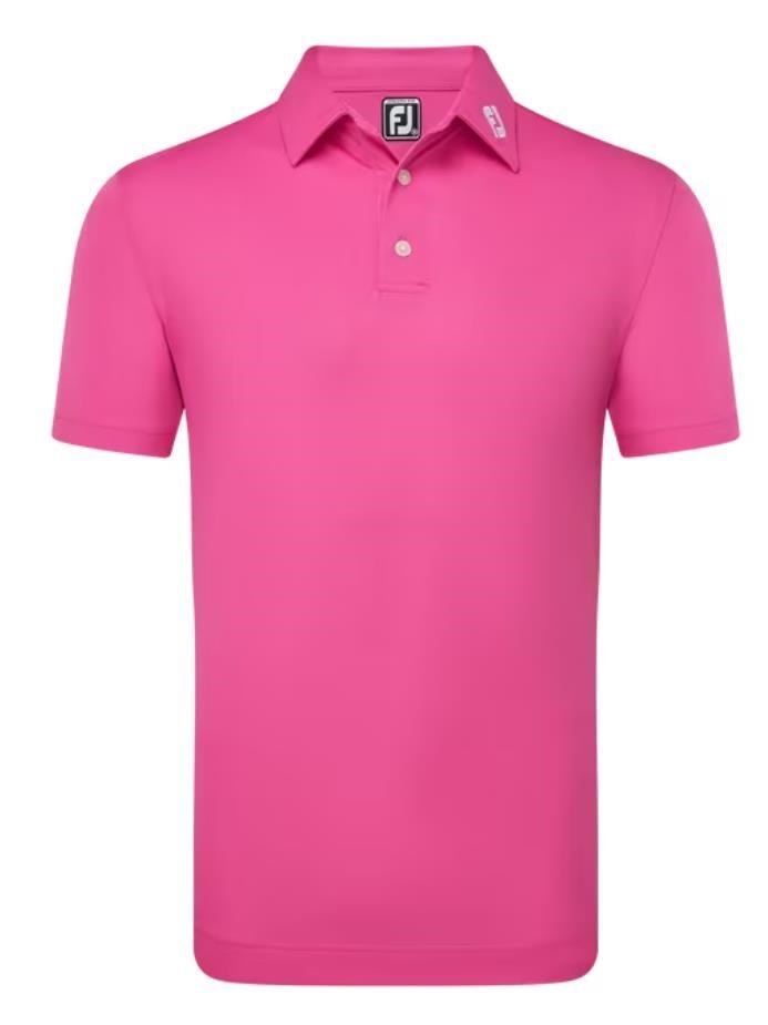 FootJoy Stretch Pique Solid herr polo, het rosa