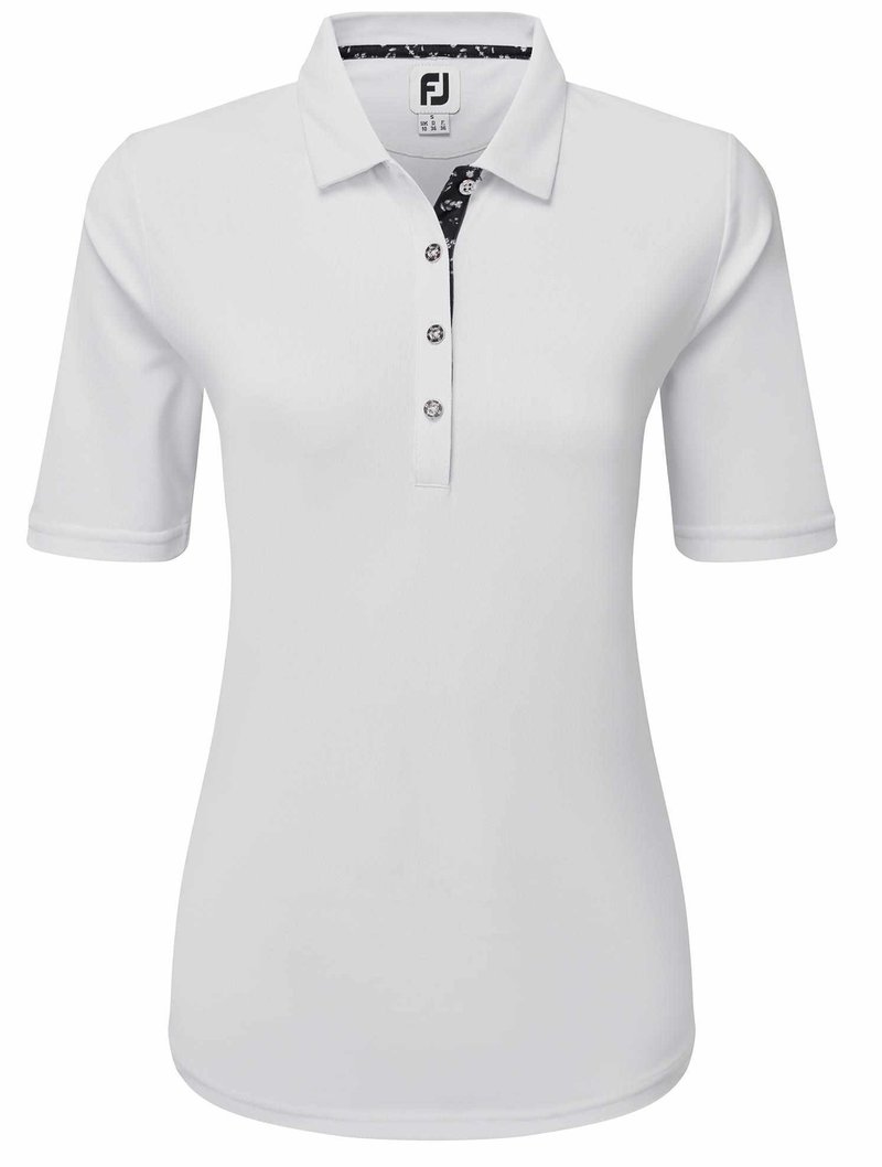 FootJoy Half-Sleeve Pique dampolo, vit