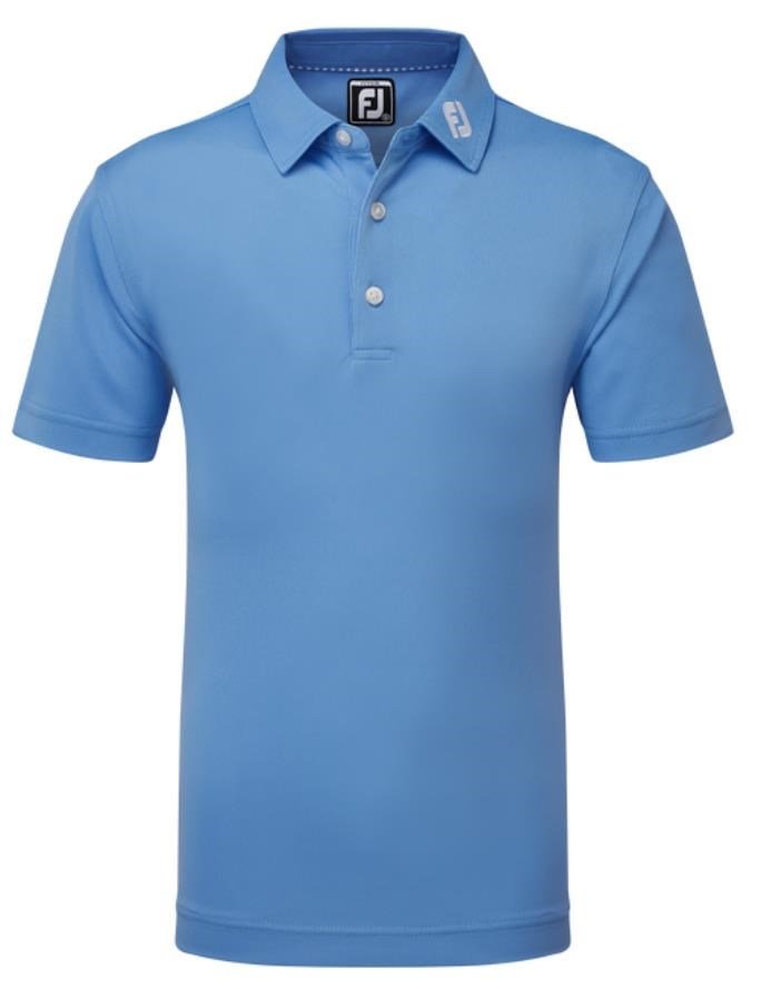 FootJoy Stretch Pique Solid junior polo, blå