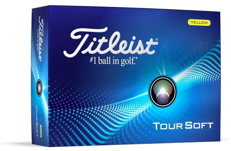 Titleist Tour Soft golfbollar 2024, gula