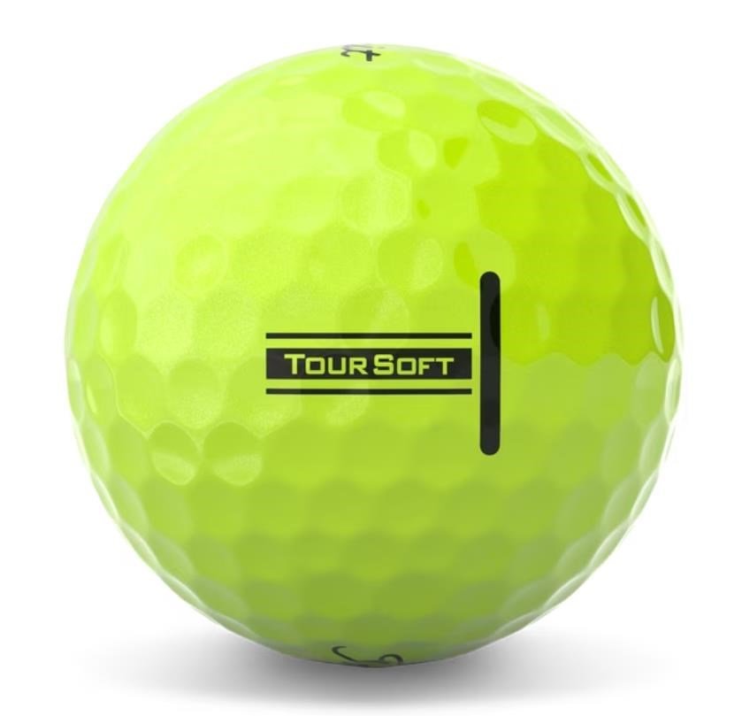 Titleist Tour Soft golfbollar 2024, gula
