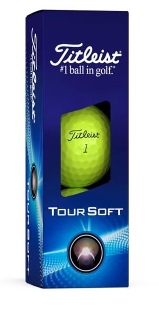 Titleist Tour Soft golfbollar 2024, gula