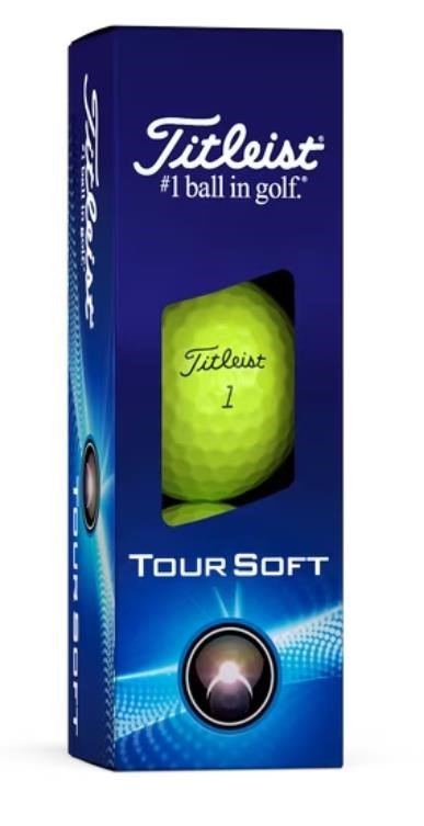Titleist Tour Soft golfbollar 2024, gula
