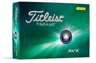 Titleist AVX golfbollar 2024, gula