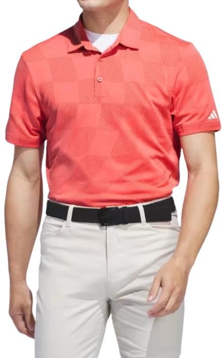 Adidas Textured herr polo, preloved scarlet