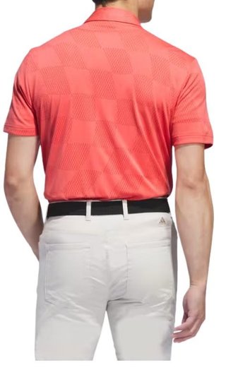 Adidas Textured herr polo, preloved scarlet