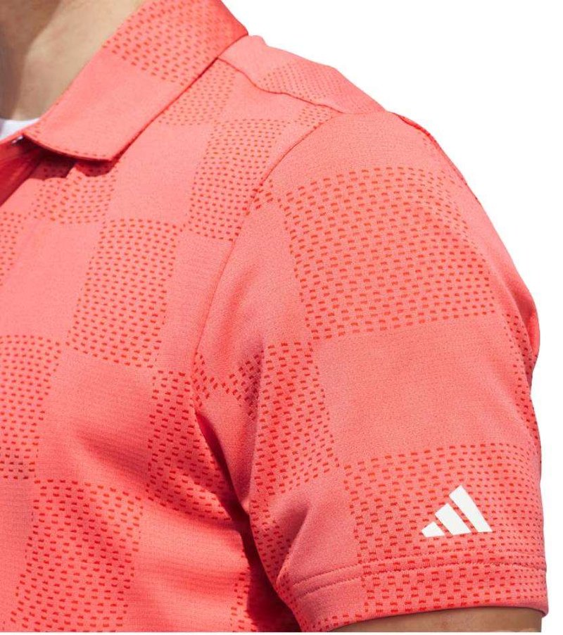 Adidas Textured herr polo, preloved scarlet