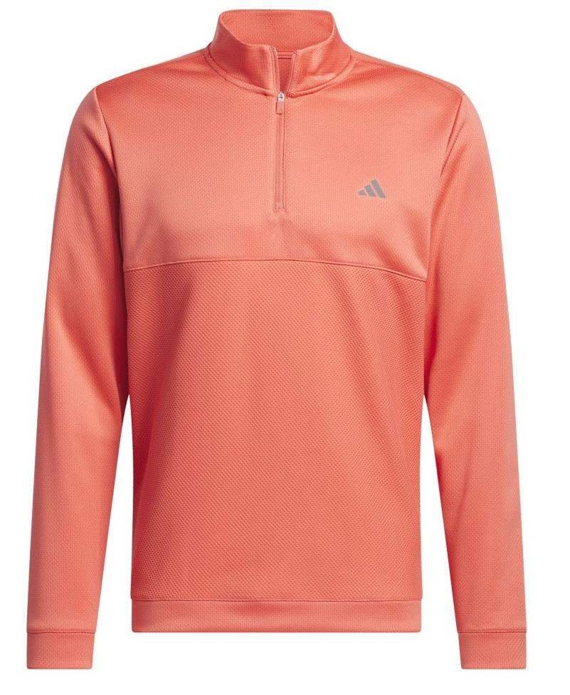 Adidas Ultimate 365  Textured 1/4 Zip mens sweatshirt, preloved scarlet