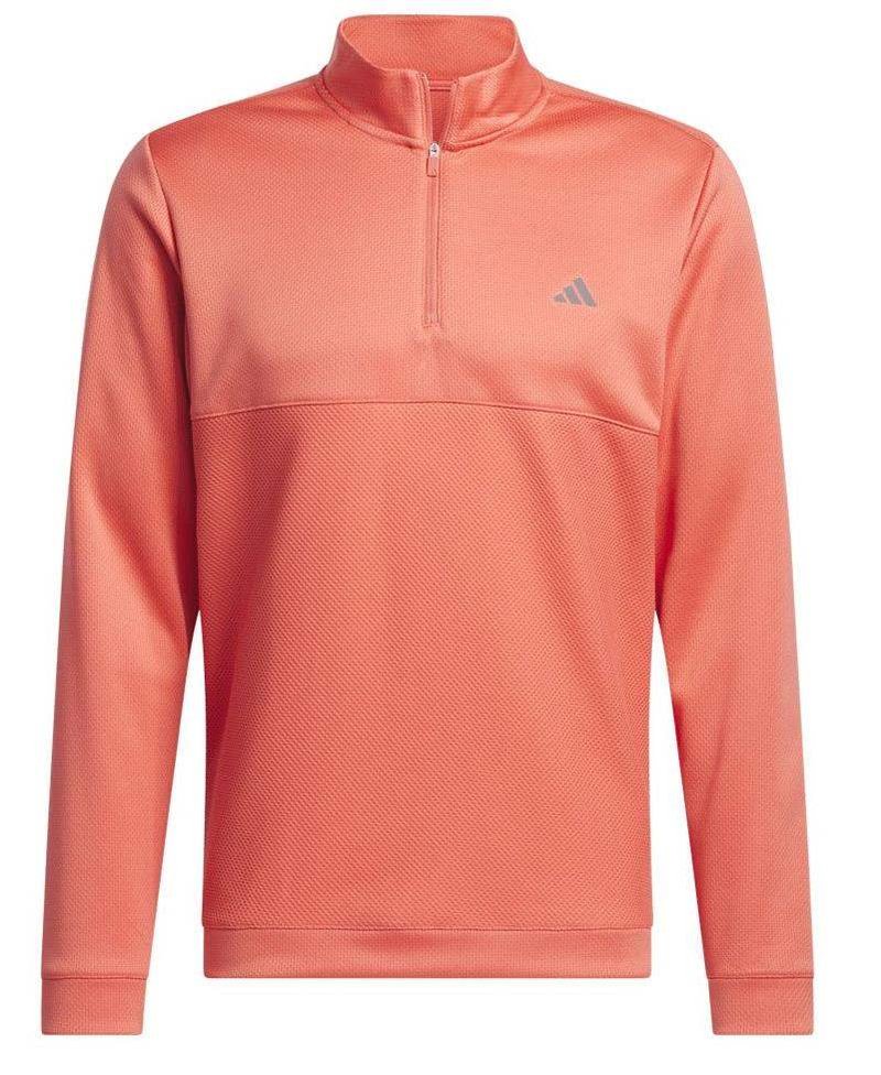 Adidas Ultimate 365  Textured 1/4 Zip mens sweatshirt, preloved scarlet