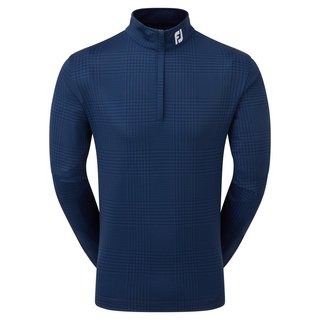 FootJoy Glen Plaid Print Chill-Out herr sweatshirt, navy