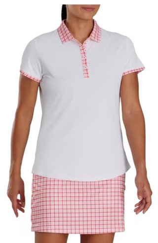 FootJoy Gingham Trim dampolo, vit