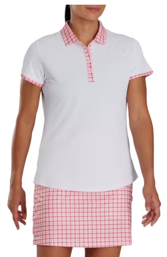 FootJoy Gingham Trim dampolo, vit