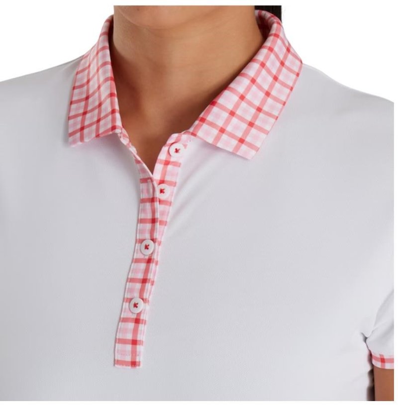 FootJoy Gingham Trim dampolo, vit